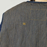 45R Light Mont Brown Denim Quilt 908 Crew Vest Nou