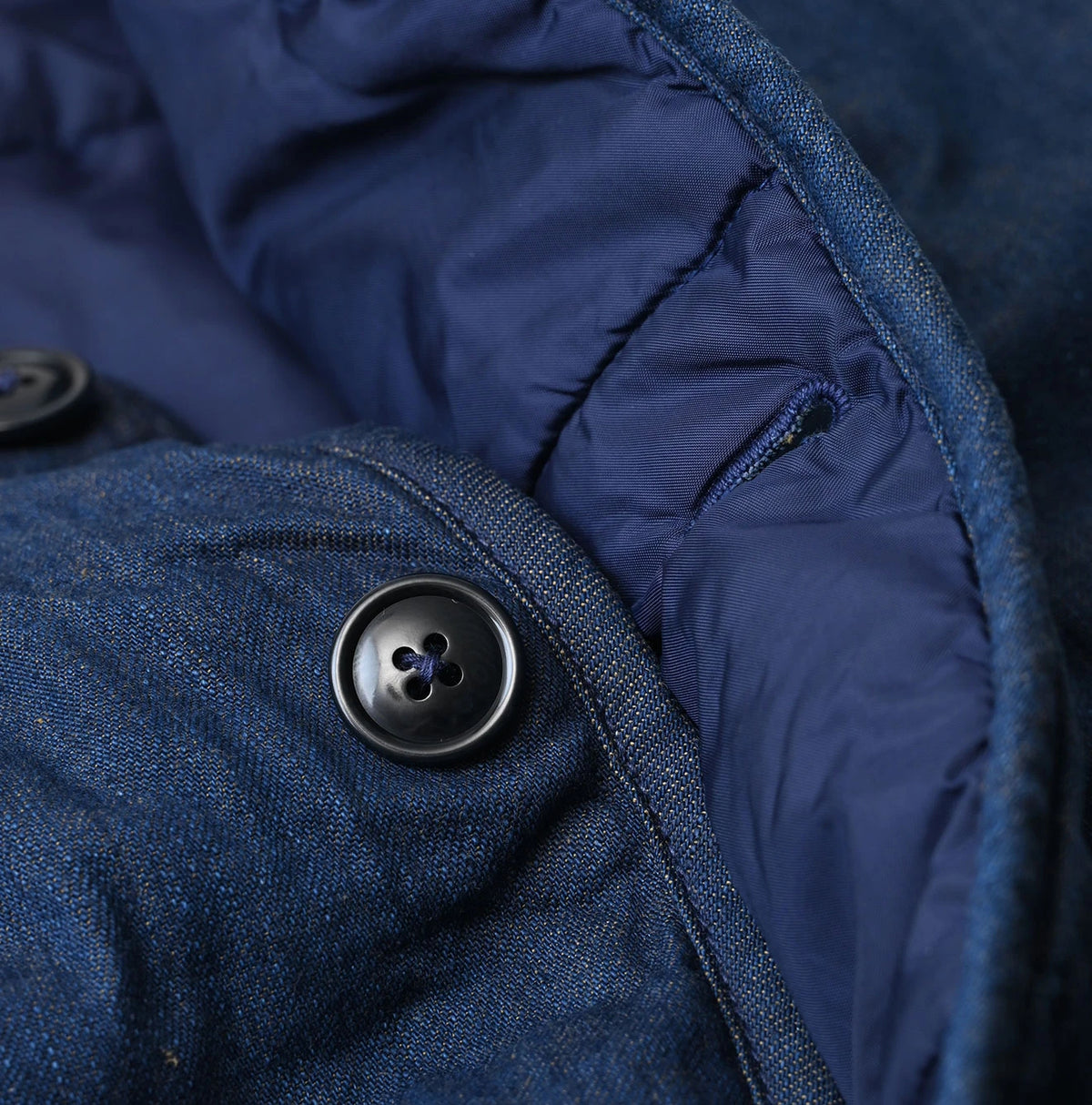 45R Light Mont Brown Denim Quilt 908 Crew Vest Nou