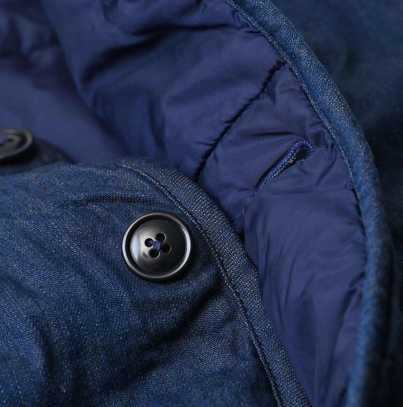 45R Light Mont Brown Denim Quilt 908 Crew Vest Nou - Image 23