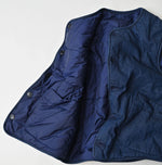 45R Light Mont Brown Denim Quilt 908 Crew Vest Nou