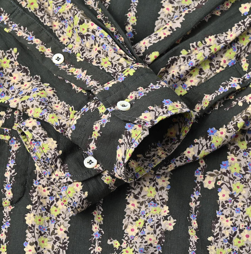 Khadi Saponaria Flower 908 Ocean Petit-collar Shirt - 45R by 45rpm studio - Image 12