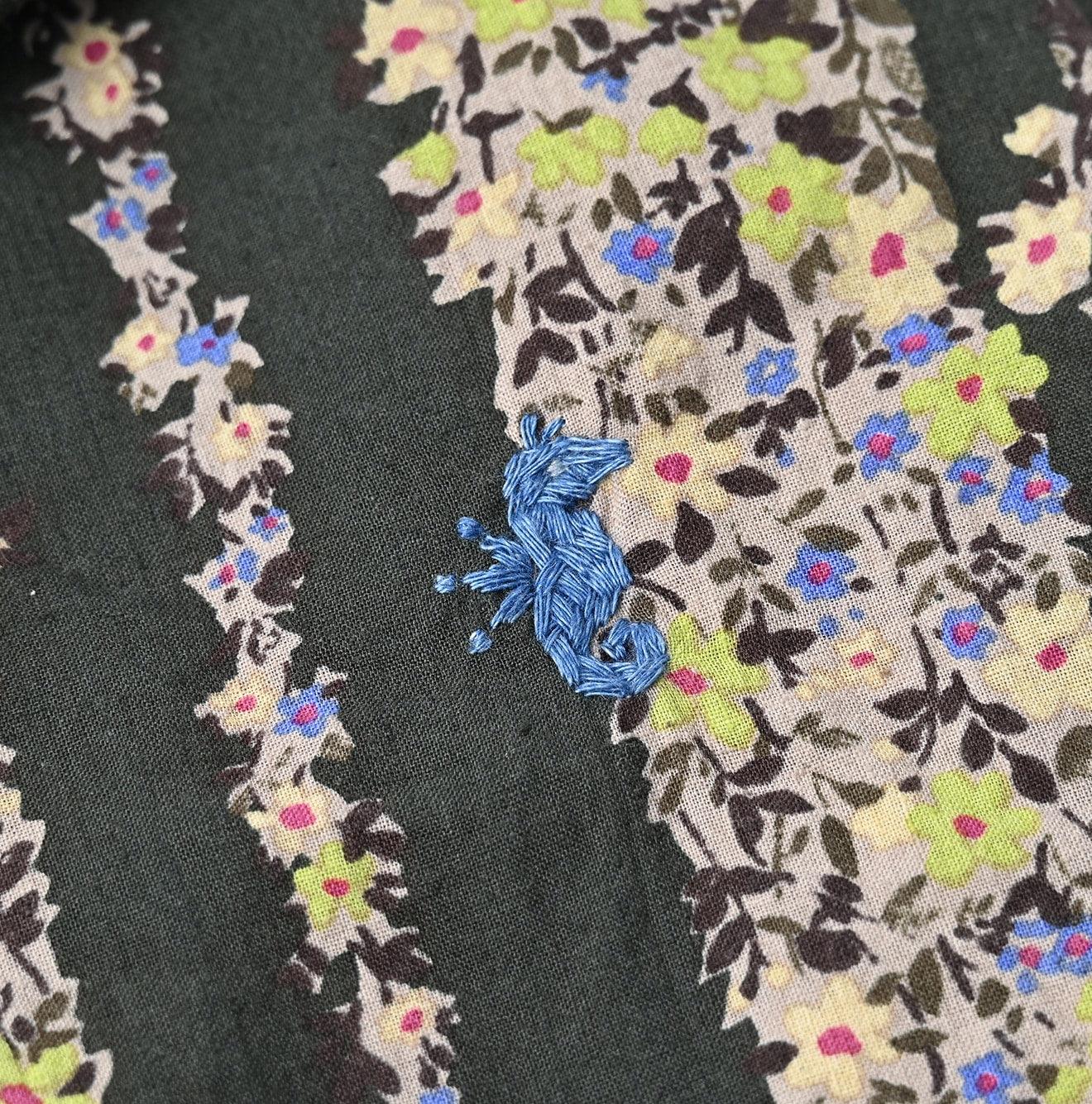 Khadi Saponaria Flower 908 Ocean Petit-collar Shirt - 45R by 45rpm studio - Image 13