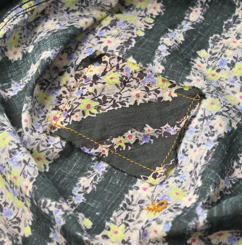 Khadi Saponaria Flower 908 Ocean Petit-collar Shirt - 45R by 45rpm studio - Image 18