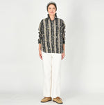 Khadi Saponaria Flower 908 Ocean Petit-collar Shirt - 45R by 45rpm studio