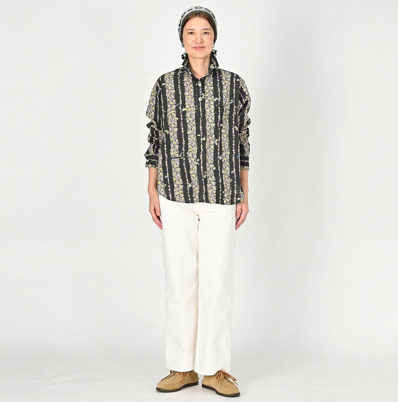 Khadi Saponaria Flower 908 Ocean Petit-collar Shirt - 45R by 45rpm studio - Image 19