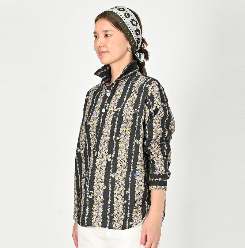 Khadi Saponaria Flower 908 Ocean Petit-collar Shirt - 45R by 45rpm studio - Image 4