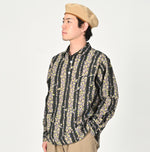 Khadi Saponaria Flower 908 Ocean Petit-collar Shirt - 45R by 45rpm studio