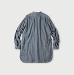 45R Indigo Khadi Shirt-denim Grandpa Pullover Shirt