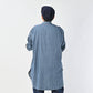 45R Indigo Khadi Shirt-denim Grandpa Pullover Shirt