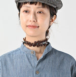 45R Indigo Khadi Shirt-denim Grandpa Pullover Shirt