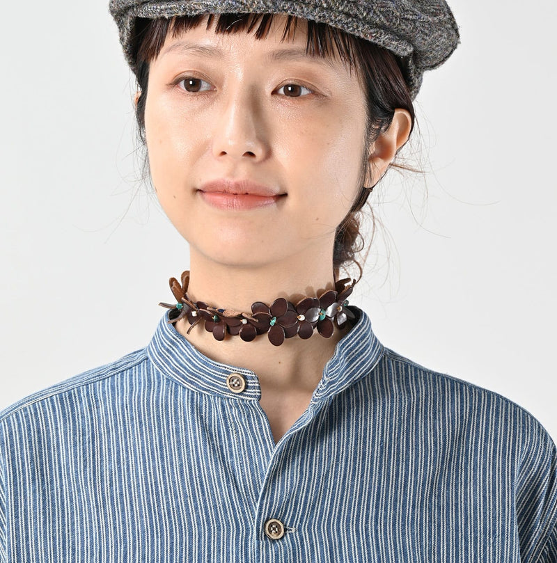 45R Indigo Khadi Shirt-denim Grandpa Pullover Shirt - Image 11