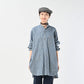 45R Indigo Khadi Shirt-denim Grandpa Pullover Shirt