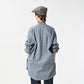 45R Indigo Khadi Shirt-denim Grandpa Pullover Shirt