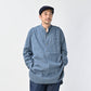 45R Indigo Khadi Shirt-denim Grandpa Pullover Shirt