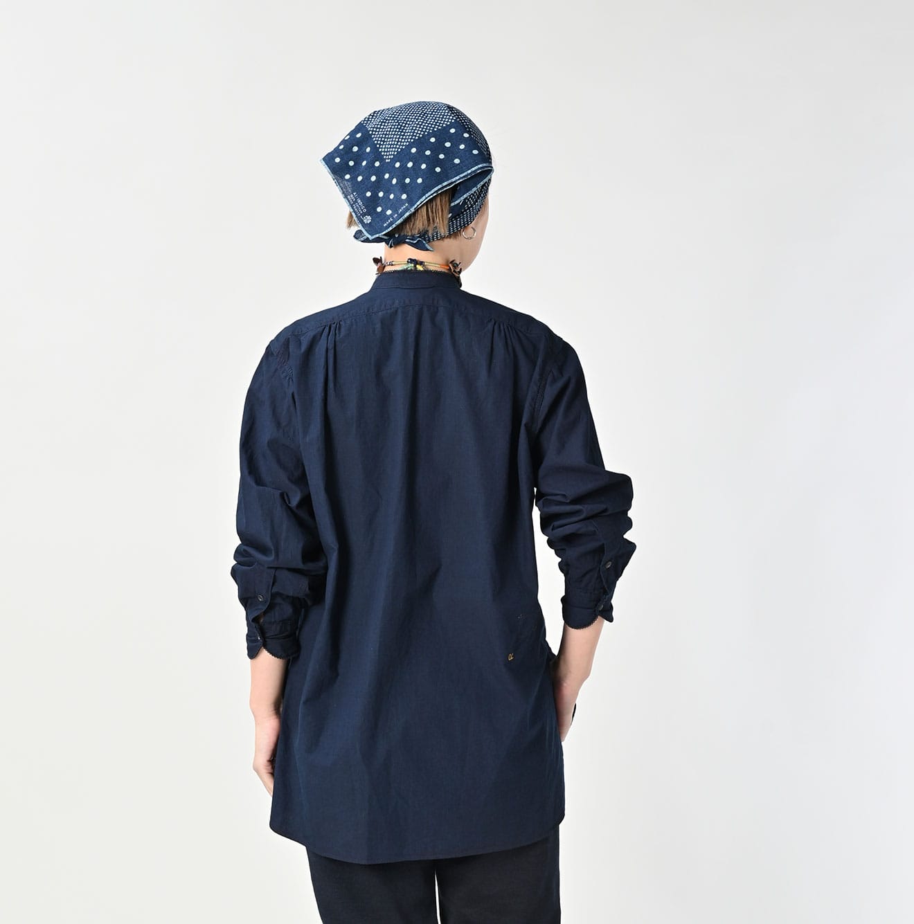 45R Indigo Batiste Lace 908 Bigoogoo Shirt - Image 8