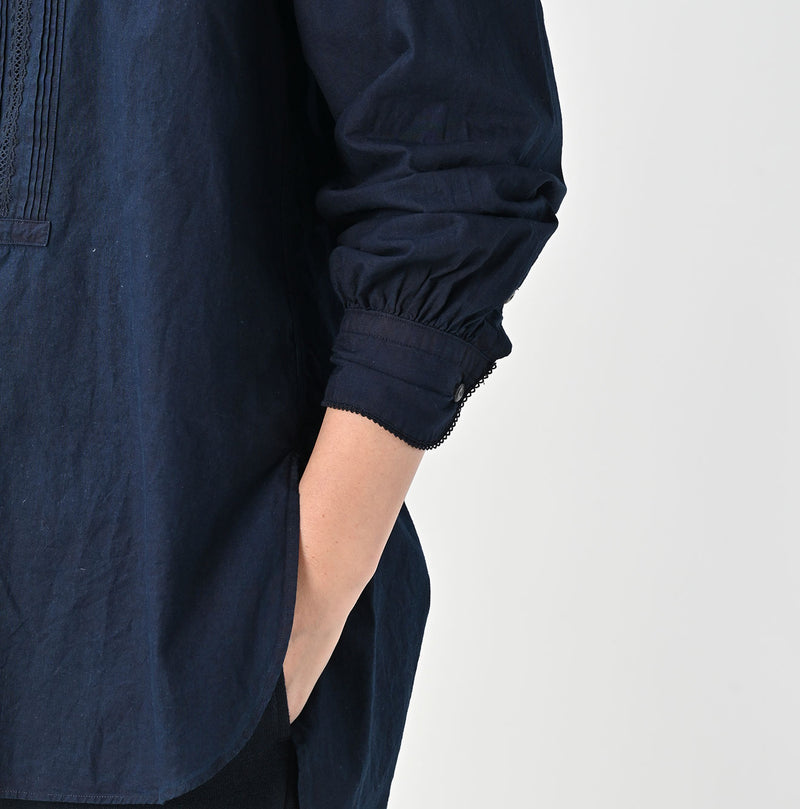 45R Indigo Batiste Lace 908 Bigoogoo Shirt - Image 12