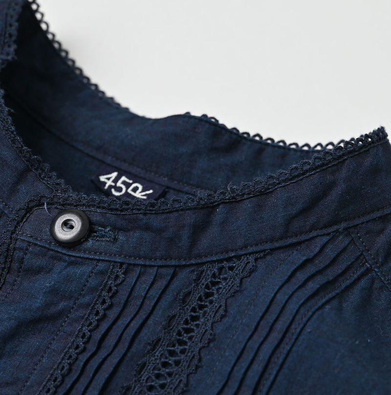 45R Indigo Batiste Lace 908 Bigoogoo Shirt - Image 16