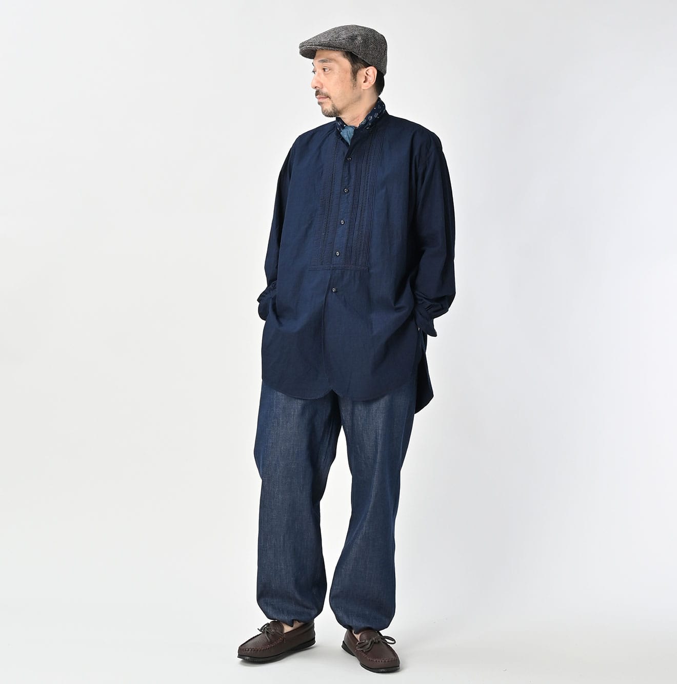 45R Indigo Batiste Lace 908 Bigoogoo Shirt - Image 3