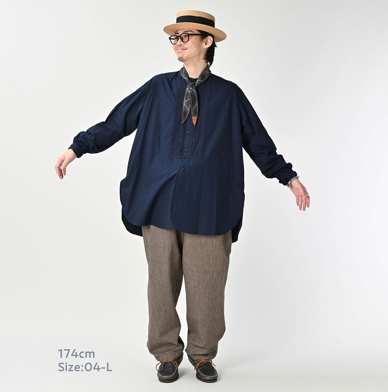 45R Indigo Batiste Lace 908 Bigoogoo Shirt - Image 5