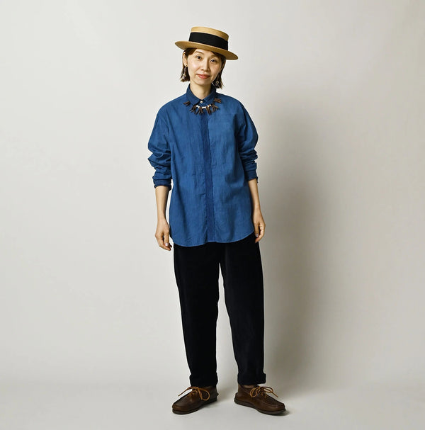 45R Light Ai Indigo Khadi 908 Ocean Lace Shirt