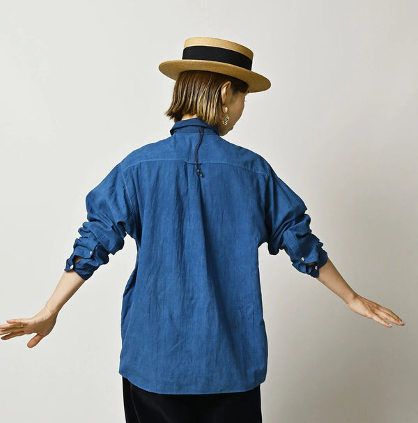 45R Light Ai Indigo Khadi 908 Ocean Lace Shirt