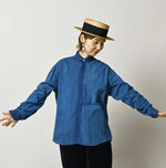 45R Light Ai Indigo Khadi 908 Ocean Lace Shirt