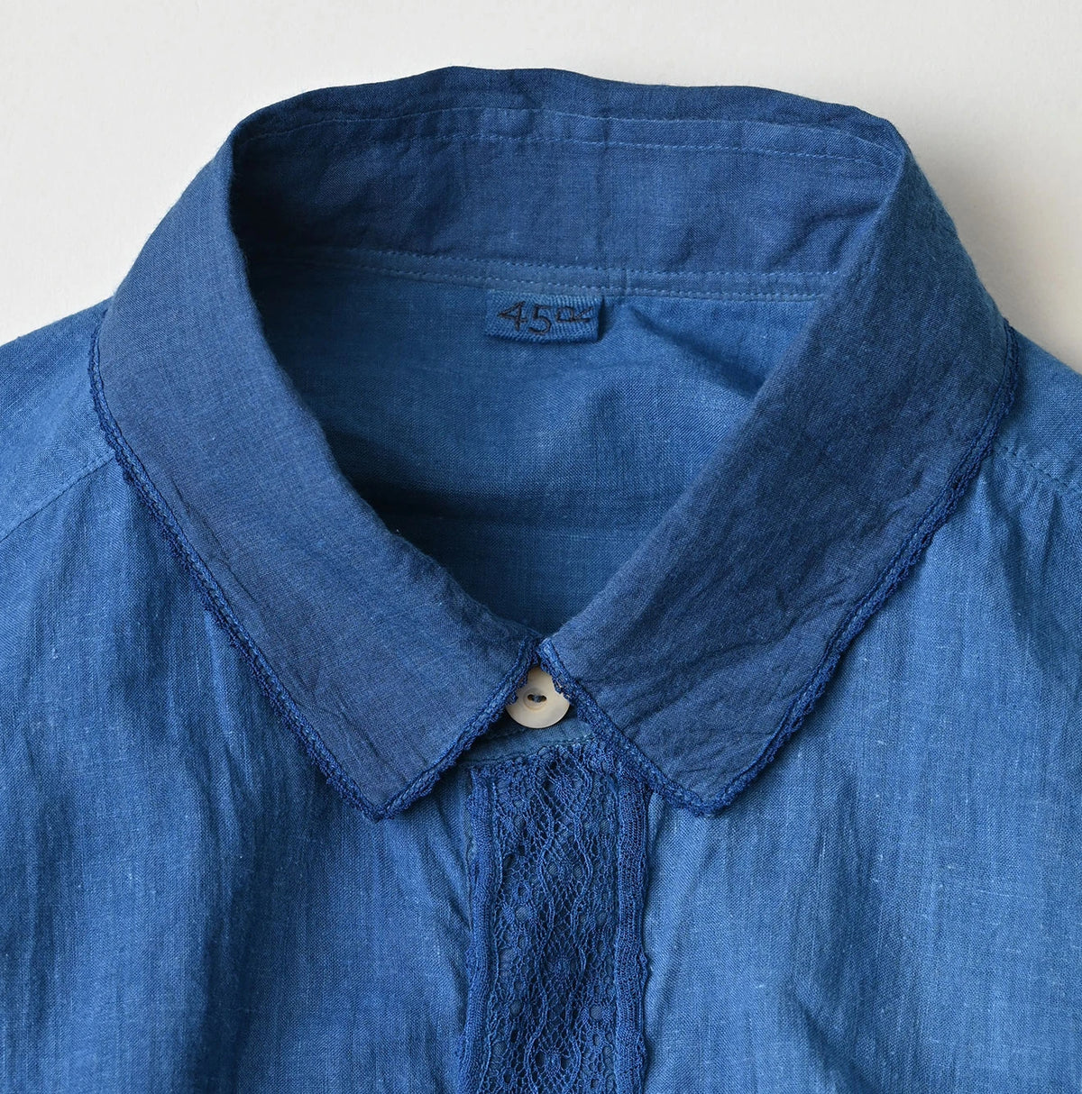 45R Light Ai Indigo Khadi 908 Ocean Lace Shirt