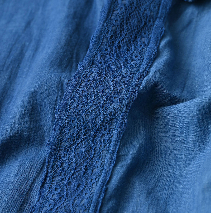 45R Light Ai Indigo Khadi 908 Ocean Lace Shirt - Image 18