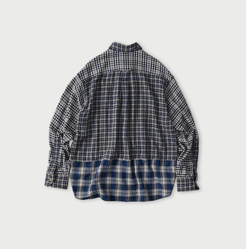 45R Ai Indigo Flannel Mix 908 Ocean Shirt - Image 17