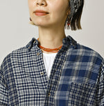 45R Ai Indigo Flannel Mix 908 Ocean Shirt