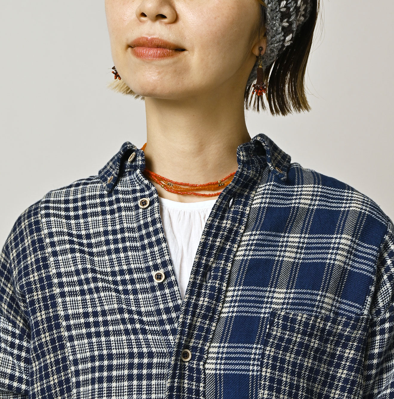 45R Ai Indigo Flannel Mix 908 Ocean Shirt - Image 11