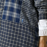 45R Ai Indigo Flannel Mix 908 Ocean Shirt