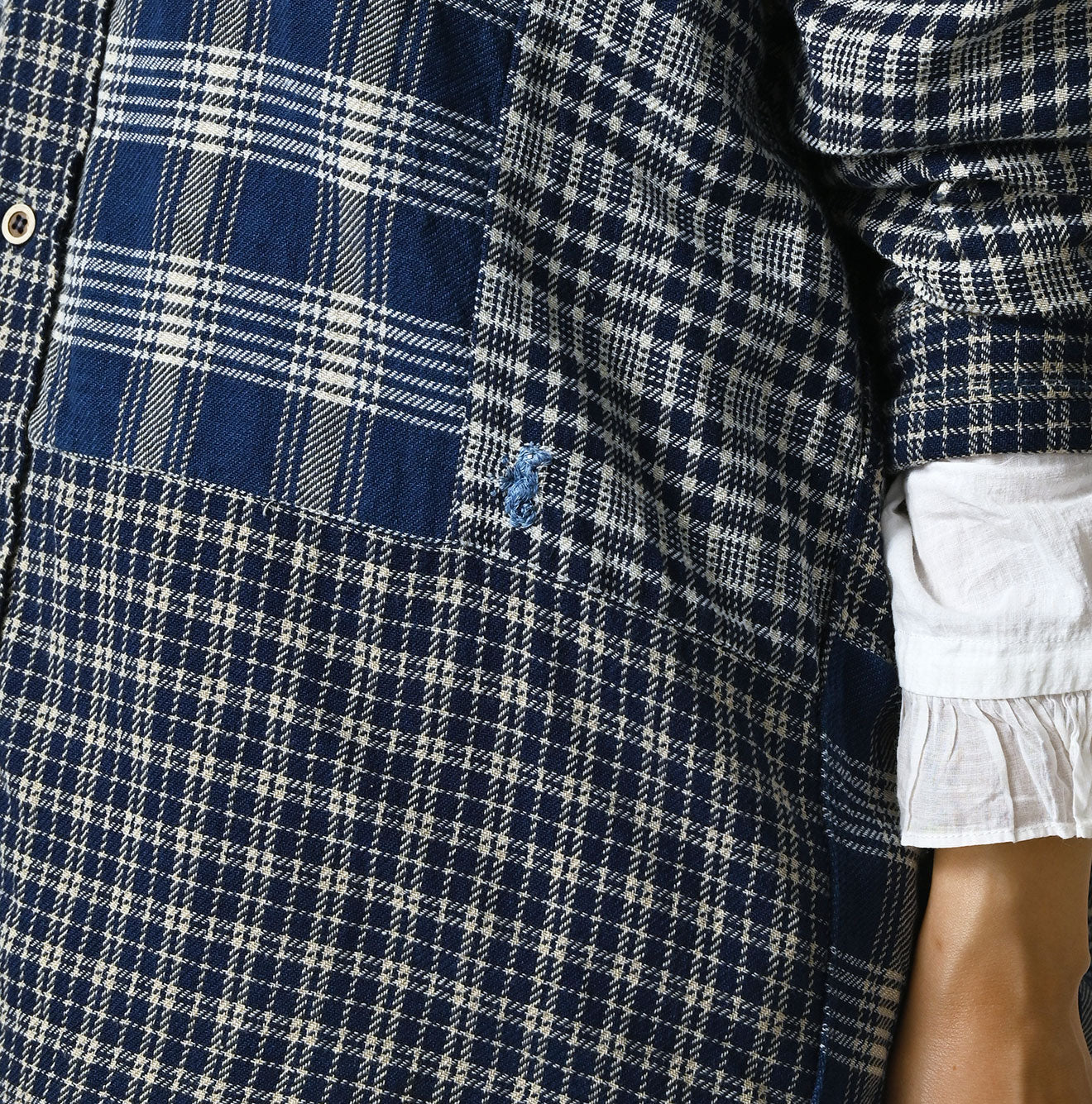 45R Ai Indigo Flannel Mix 908 Ocean Shirt - Image 14