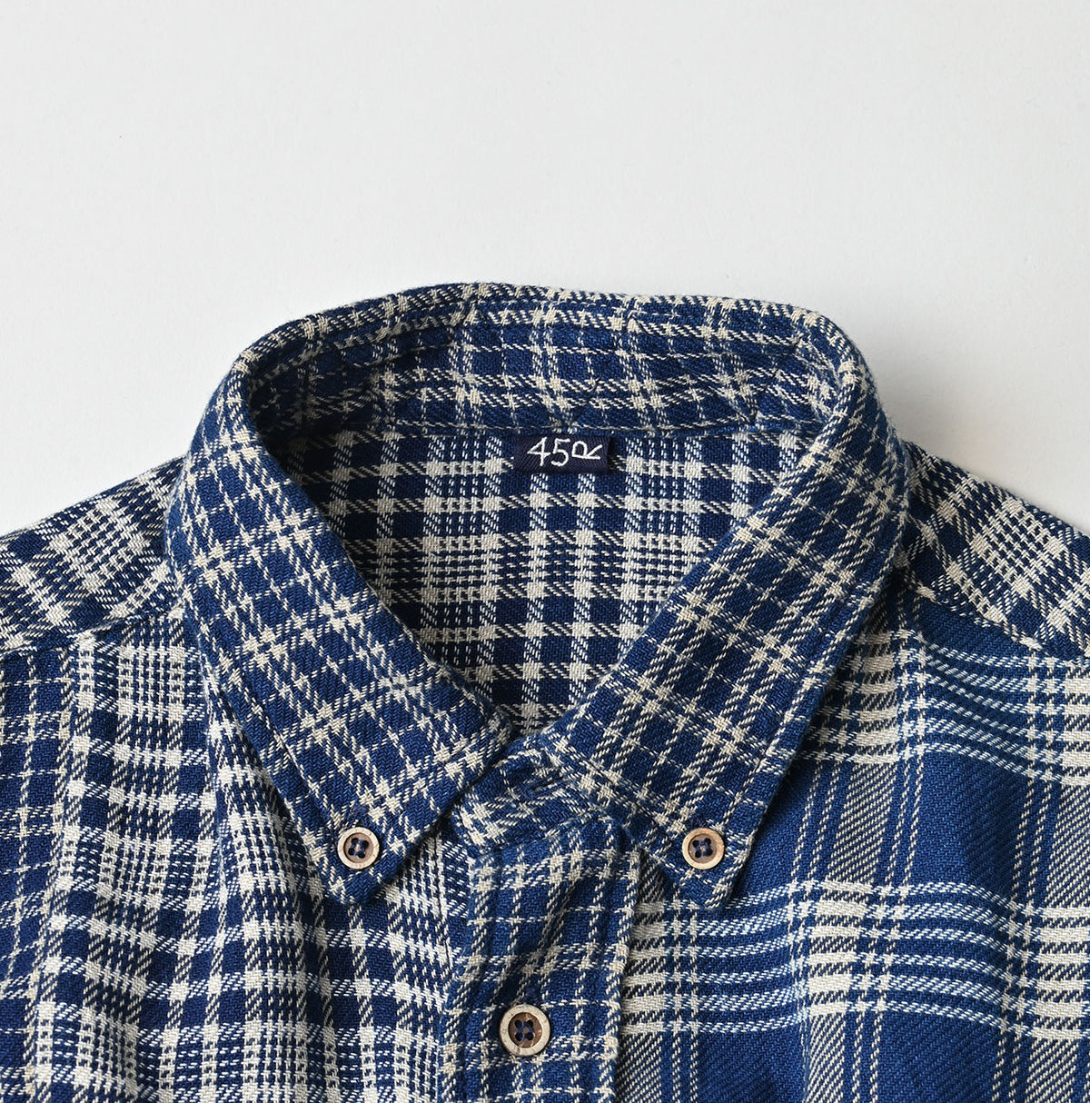 45R Ai Indigo Flannel Mix 908 Ocean Shirt