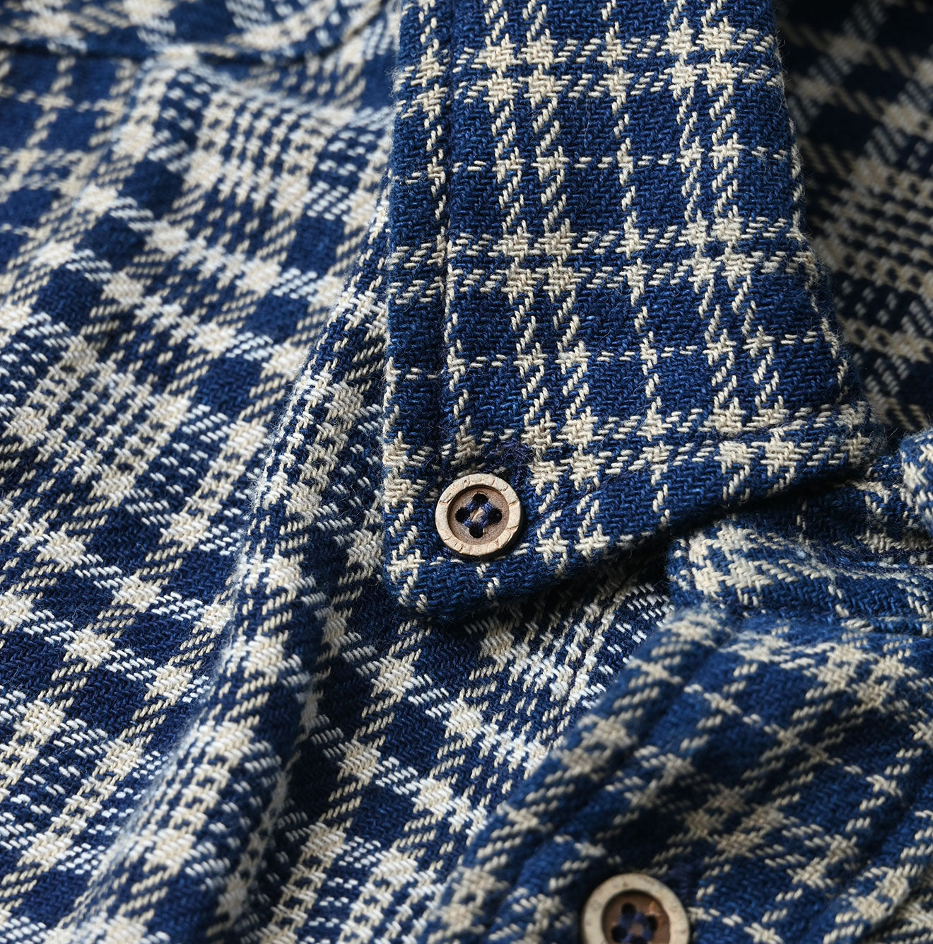 45R Ai Indigo Flannel Mix 908 Ocean Shirt - Image 19