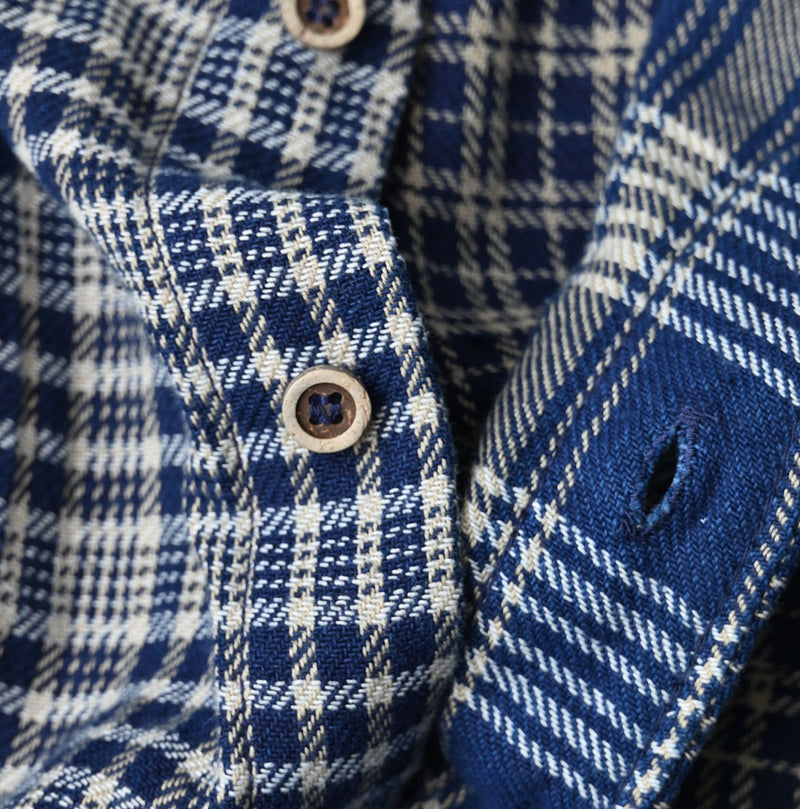 45R Ai Indigo Flannel Mix 908 Ocean Shirt - Image 20