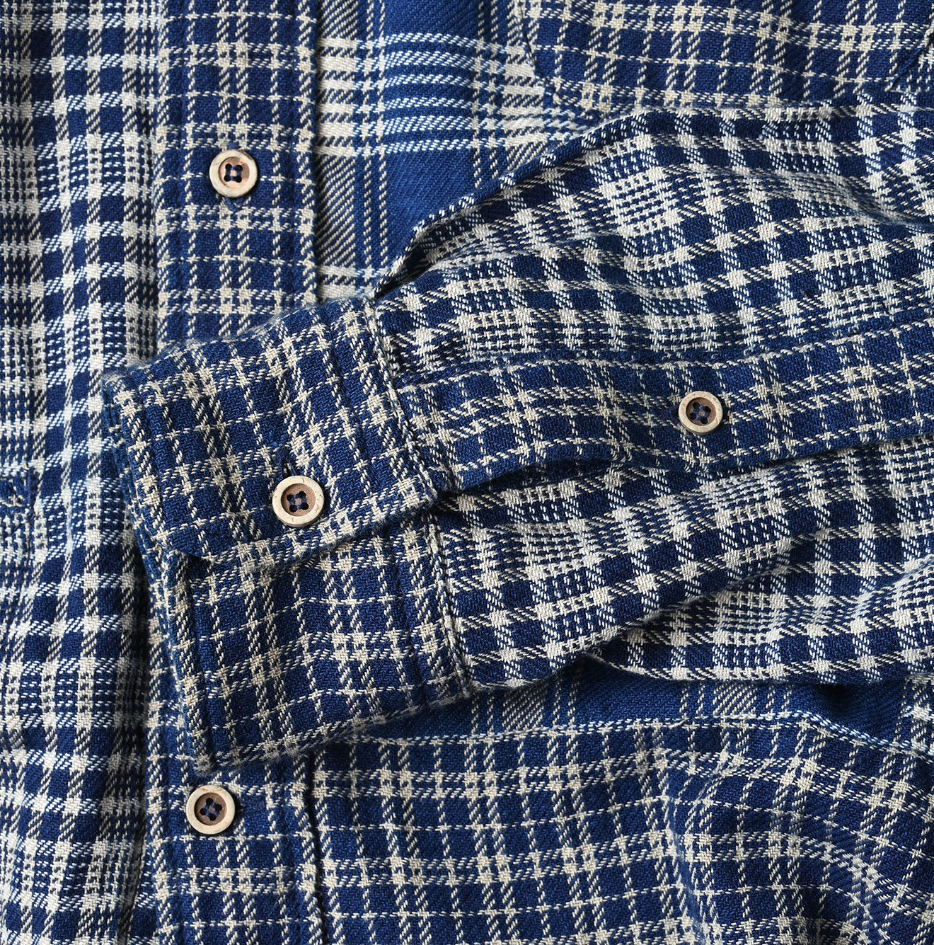 45R Ai Indigo Flannel Mix 908 Ocean Shirt - Image 21