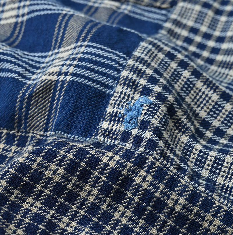 45R Ai Indigo Flannel Mix 908 Ocean Shirt - Image 22
