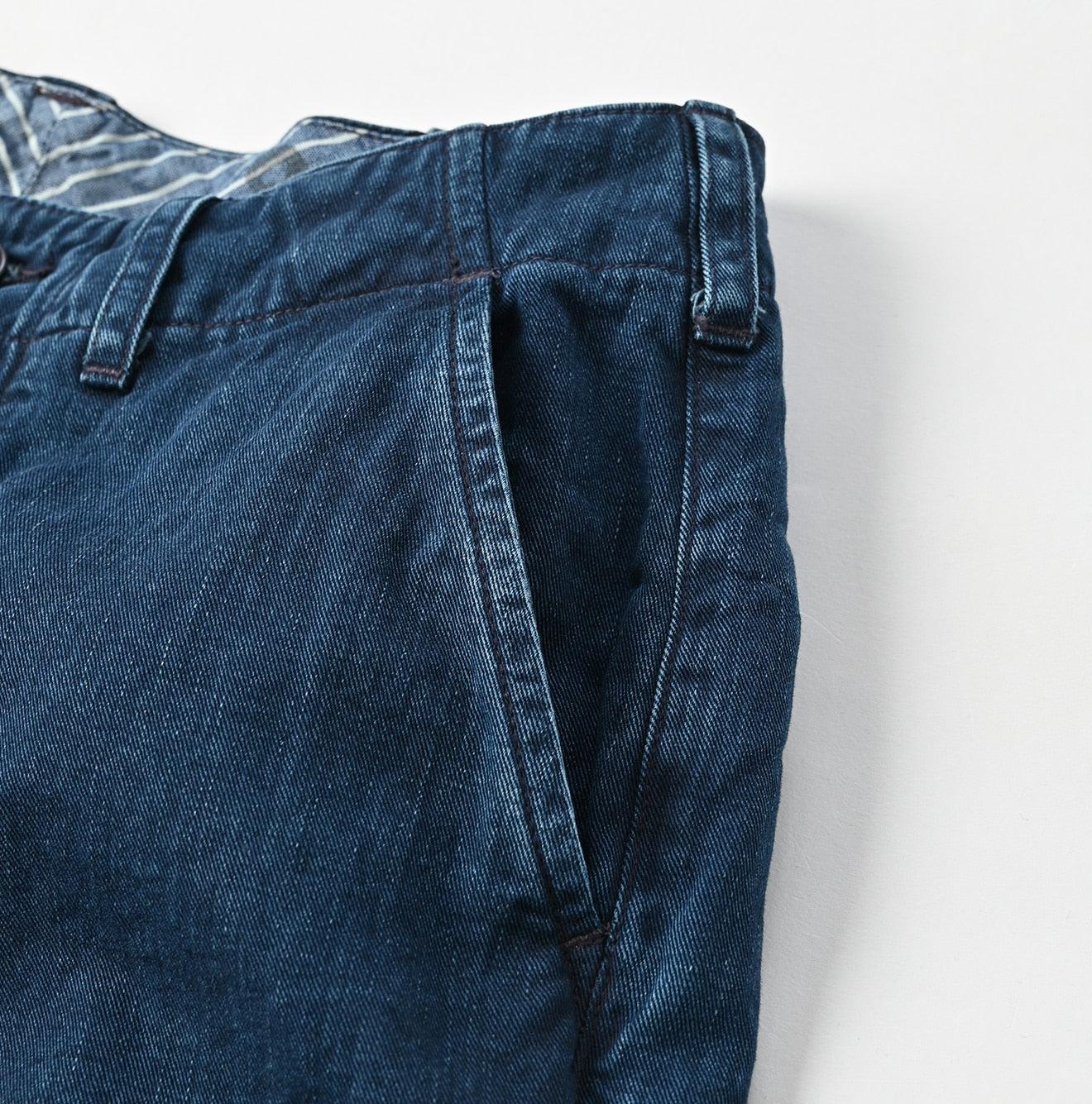 Indigo Okome Chino 908 Chigo Pants Distressed - 45R by 45rpm studio - Image 13