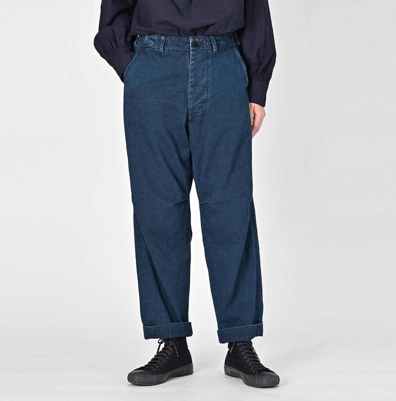 Indigo Okome Chino 908 Chigo Pants Distressed - 45R by 45rpm studio - Image 6