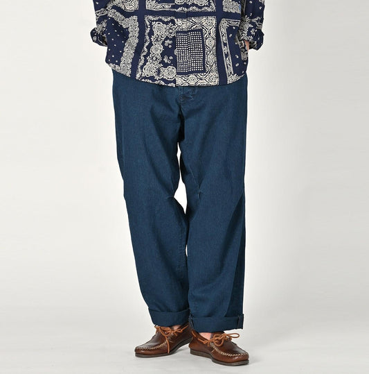 Indigo Okome Chino 908 Chigo Pants Distressed - 45R by 45rpm studio