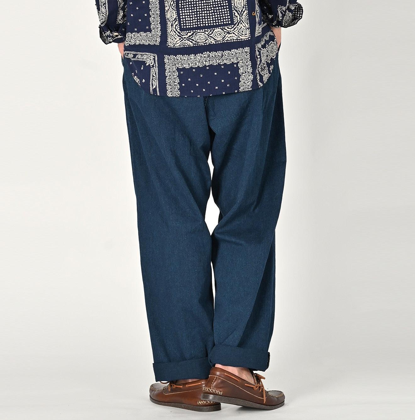 【Anyone more】Ruri Big Pocket Black Blue Wide Pants Dark Blue Wide Leg Linen Pants 4213 – XiaoLizi