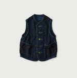 45R Indigo Iroiro Patchwork 908 8 Knot Binder Vest