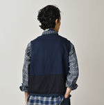 45R Indigo Iroiro Patchwork 908 8 Knot Binder Vest