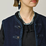 45R Indigo Iroiro Patchwork 908 8 Knot Binder Vest