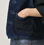 45R Indigo Iroiro Patchwork 908 8 Knot Binder Vest
