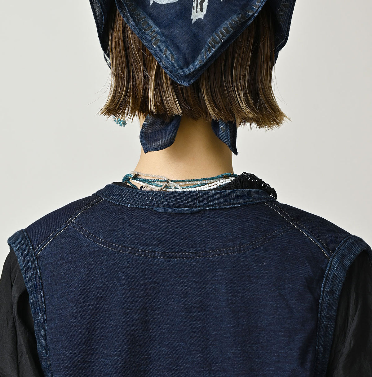 45R Indigo Iroiro Patchwork 908 8 Knot Binder Vest