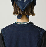45R Indigo Iroiro Patchwork 908 8 Knot Binder Vest