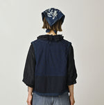 45R Indigo Iroiro Patchwork 908 8 Knot Binder Vest