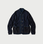 45R Indigo Iroiro Patchwork 908 8 Knot Binder Cardigan